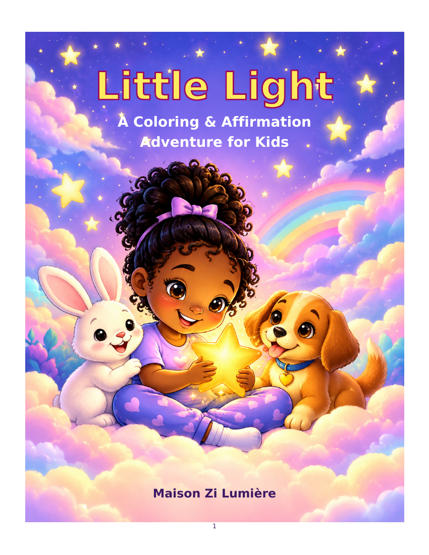 Little Light — A Coloring & Affirmation Adventure for Kids by Maison Zi Lumière